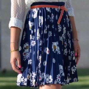 Jason Wu x Target Pleated Skirt Floral Navy | size 10